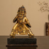 清 铜鎏金大黑天二臂玛哈嘎拉像（红木座） 商品缩略图0