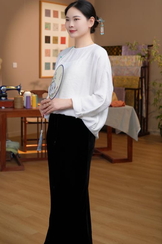 【抖音专属】中式套头衫（23708206-缟羽） 商品图2