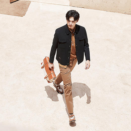 柒牌灯芯绒翻领夹克男士2024秋季新款时尚潮流休闲百搭工装风外套	127K71020 商品图3