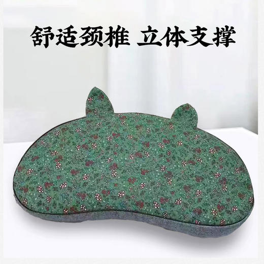 纯棉猫耳朵枕全荞麦壳枕头成人学生可拆洗枕芯午休单人助眠 商品图3