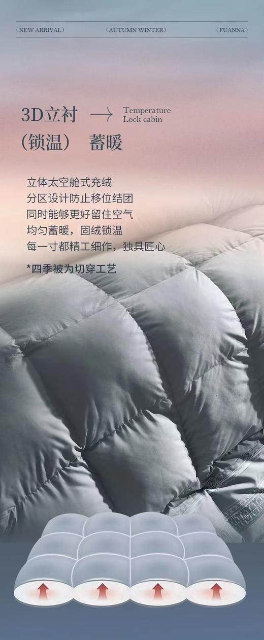 【富安娜】B座7F|富安娜/A类蓄暖鹅绒被/伊 尔顿（送1500元线下无门槛券！） 商品图9