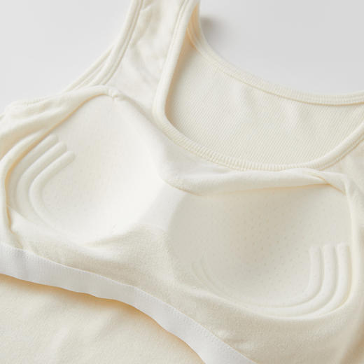 54051  inandon山羊绒桑蚕丝混纺软糯保暖内搭冬季背心带胸垫 商品图4