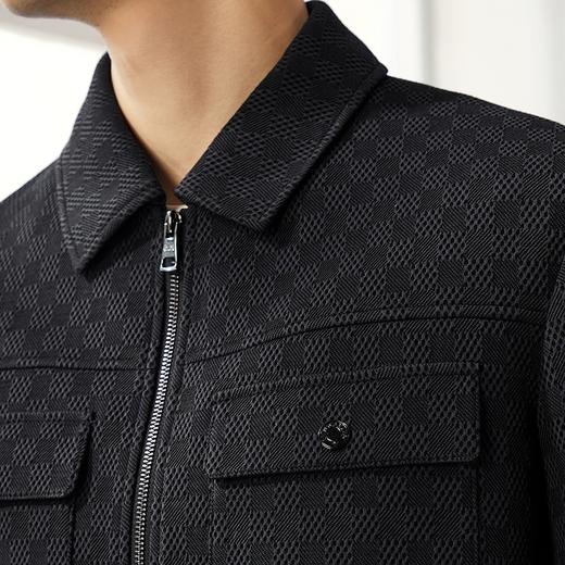 柒牌男装翻领夹克2024秋季新款时尚潮流青年工装风男士茄克衫外套	127K71010 商品图2