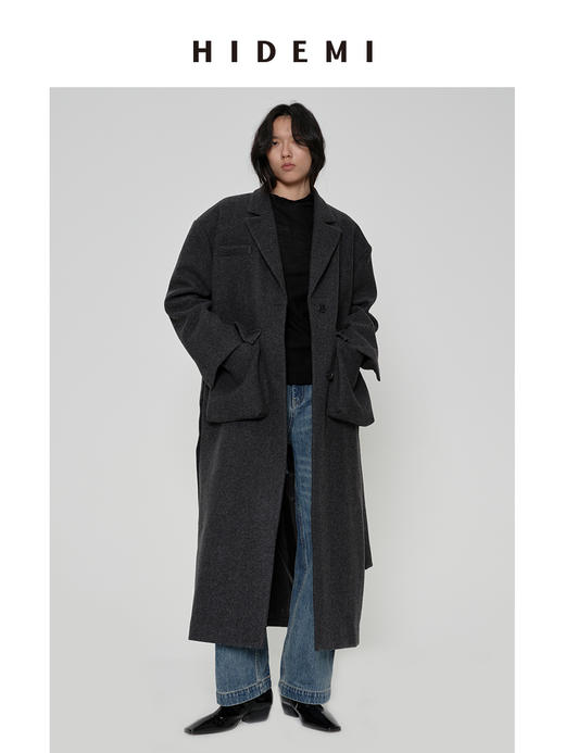 HIDEMI 多重水洗可拆卸腰带式阔腿九分裤牛仔裤 商品图8