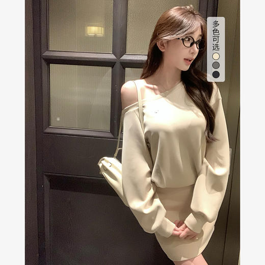 西遇J韩系氛围感穿搭连衣裙女秋装女款新款高端长袖针织裙SS140820 商品图0