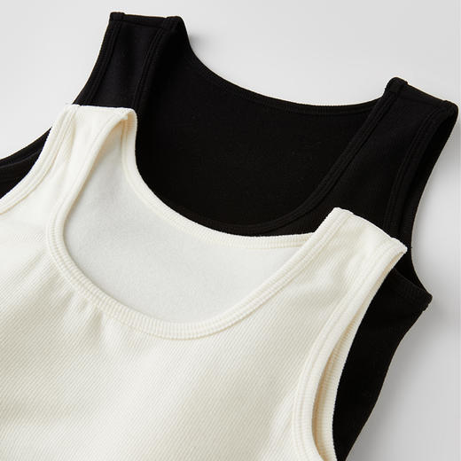 54051  inandon山羊绒桑蚕丝混纺软糯保暖内搭冬季背心带胸垫 商品图3