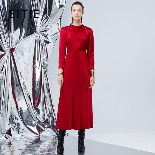 EITIE爱特爱秋季新款时尚修身高腰婚礼聚会礼服女7577207 商品图0