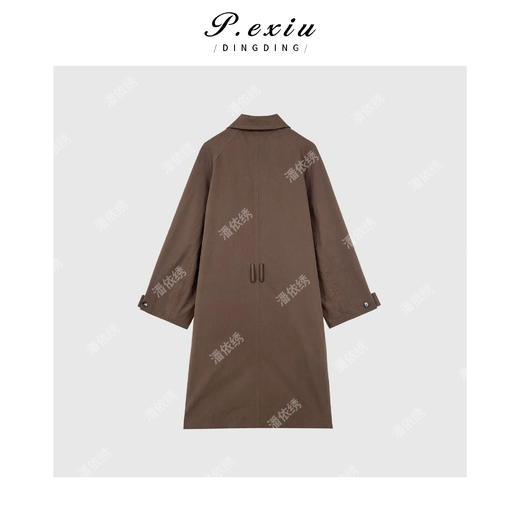 04-4潘依绣丁丁宠粉100%棉美拉德韩系简约高级风衣外套 SH1261 商品图2