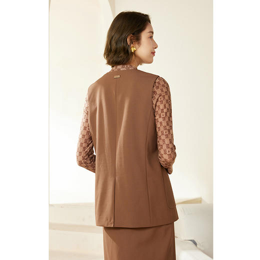 乔万尼马甲女款新款春秋复古设计通勤休闲EM3H390 商品图2