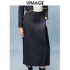 VIMAGE纬漫纪秋季新款时尚气质纯色百搭显瘦长裙半身裙V2206809 商品缩略图3