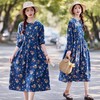 棉麻风全棉碎花，新中式连衣裙HR-SYY2403 商品缩略图0