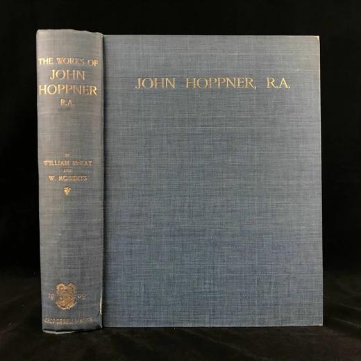 38*29cm！1909年 约翰·霍普纳画集 64幅版画插图 漆布精装8开 商品图0