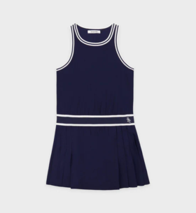 Sporty & Rich - SRC Phoebe Dress - Navy/White - 女装 - 连身裙 - 深蓝色