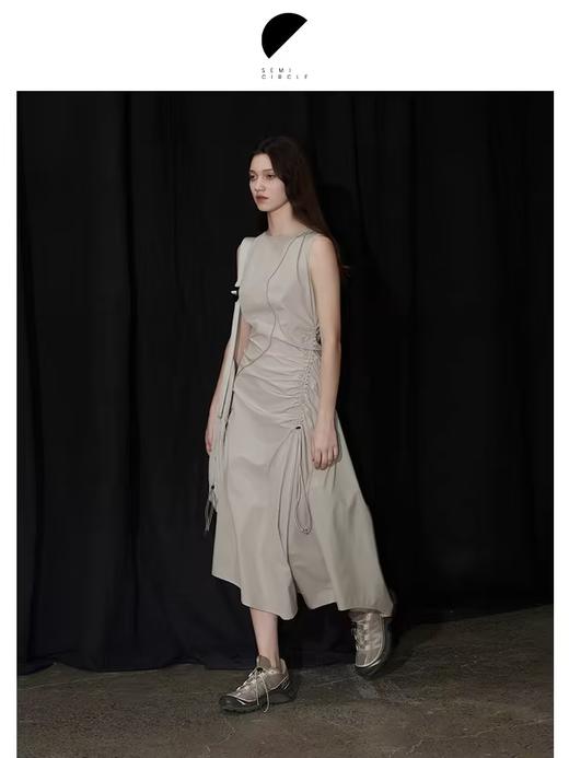 半圆/D24201318/收腰不规则背心连衣裙 商品图2