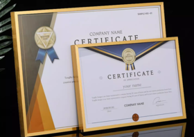 免拆铝合金证书框挂墙奖状裱框摆台定制营业执照框