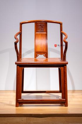 红桥红  家具严选  缅甸花梨（大果紫檀）  【颐和园高扶手 南官帽椅】