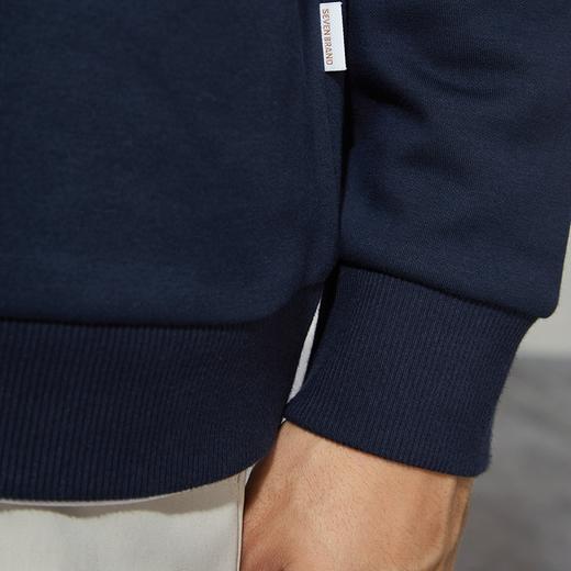 柒牌圆领卫衣男2024秋冬新款时尚休闲加绒保暖假两件男士套头上衣	127W70610 商品图2