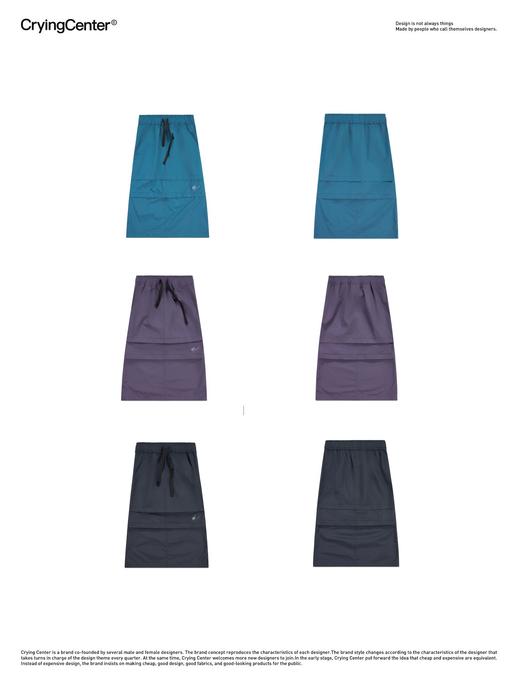 CryingCenter 三色拼接可拆卸工装裙 哭喊中心 商品图2