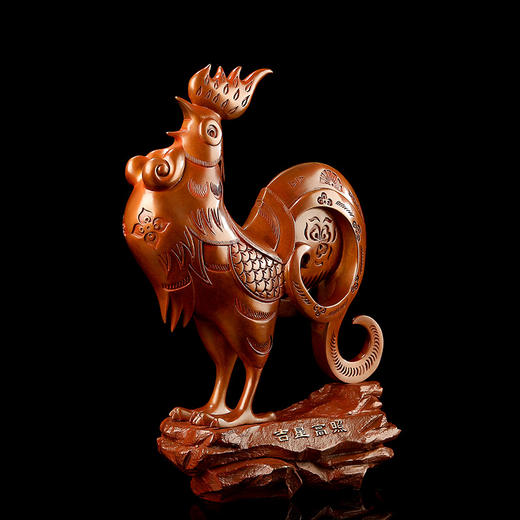 宇达青铜摆件 十二生肖鸡《吉星高照》创意装饰 家居工艺摆件  高31.5cm 商品图3