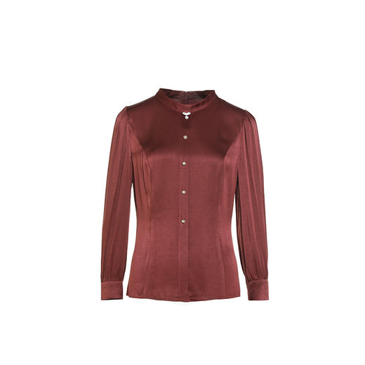 乔万尼缎面衬衫新品法式设计气质通勤商务EM3C321 商品图4