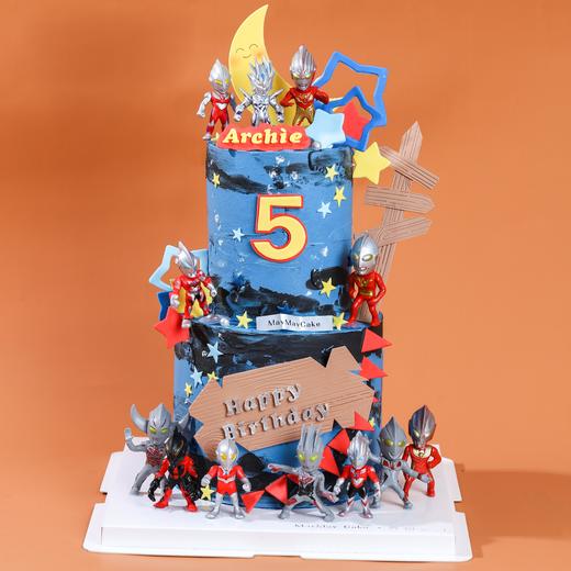 【提前一天预定】双层|半加高·奥特曼主题蛋糕【D4887】 商品图1