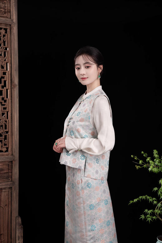 荷言GL 谁争春 新中式织锦国风半身裙 商品图0