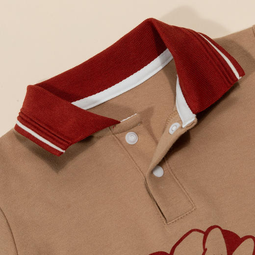 迪士尼童装男童纯棉连体衣新生婴幼儿童米奇宝宝POLO翻领连体衣ZD3DL010 商品图3