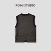 ROMI STUDIO “法式优雅” 5针100%有机棉弹力坑条无袖马甲431J9163 商品缩略图1