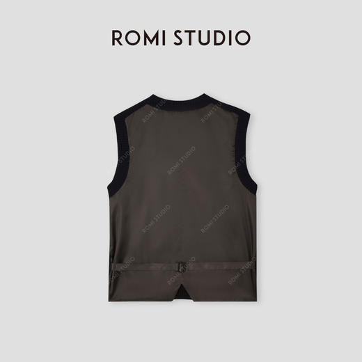 ROMI STUDIO “法式优雅” 5针100%有机棉弹力坑条无袖马甲431J9163 商品图1