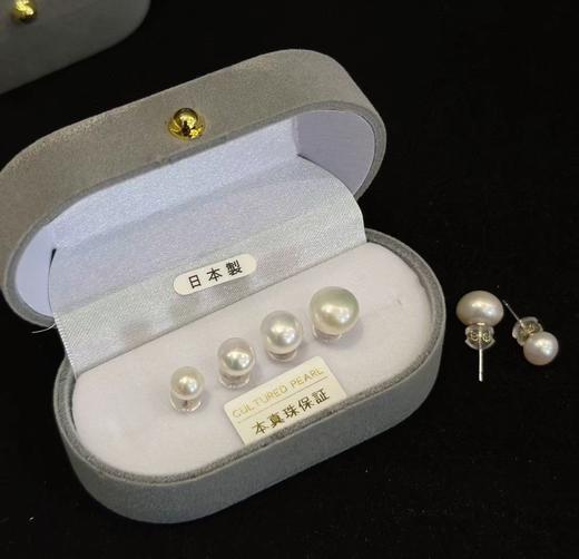 纯天然淡水珍珠馒头珠耳钉999足银脱敏针 商品图8