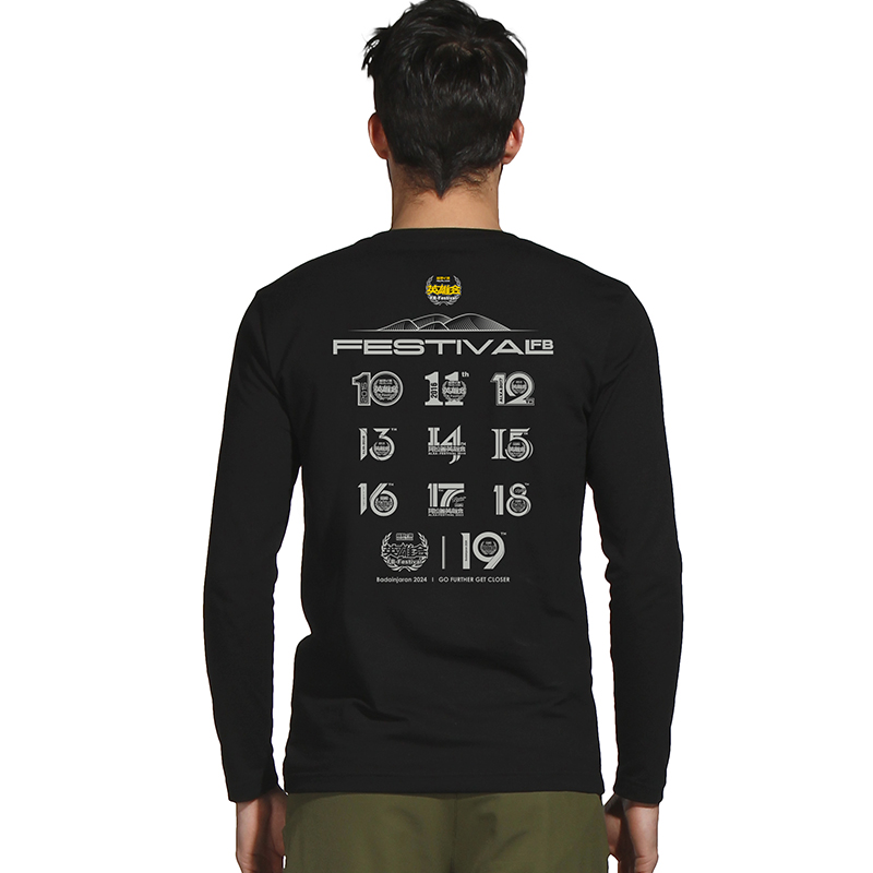 B英雄会第10届-19届特别纪念款长袖微弹T恤衫户外休闲文创服饰 NMT-2168