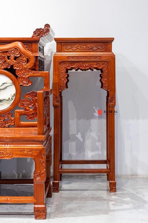 红桥红  家具严选  缅甸花梨（大果紫檀）【277 灵芝中堂 六件套】 商品图8