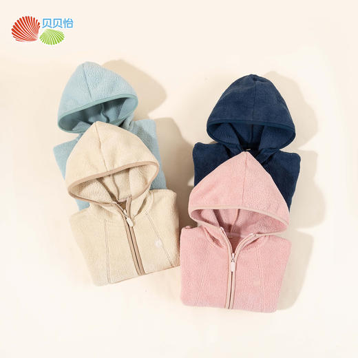 贝贝怡童装儿童双面绒外套保暖连帽防风秋冬新款男童女童外套ZB3DS080 商品图7