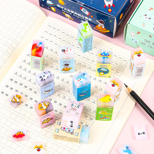 【萌趣可爱夹心橡皮擦！拍1发5！！！】创意卡通橡皮擦，可切橡皮檫，少屑绘画；夹心橡皮擦，萌宠伴你度过美好的绘画时光，擦除烦恼，唤醒创意。天真无邪的孩子们会爱上它，成为你和孩子分享的乐趣！ 商品图2