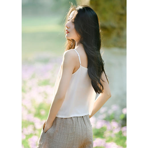 雀说新款吊带内搭女白色短款无袖背心外穿打底AL5867 商品图2