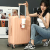 【超轻复合材质 不爆箱不变形】多功能前置开口超轻行李箱20/24寸（USB充电  便携杯架  分区收纳） 商品缩略图2