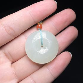 和田玉平安扣约29*29mm吊坠