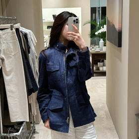 ROMI STUDIO“旅行者”汉麻棉混纺肌理感立领直身收腰外套 431NS049