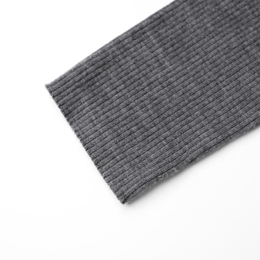 ROMI STUDIO“格雷高知”100%羊毛半开立领细坑条针织毛衫432TS299 商品图4