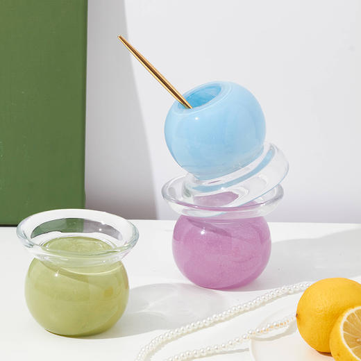 磁粉彩色烛台小花插蜡杯工艺品摆件 商品图8