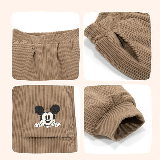 迪士尼男宝宝秋冬款保暖长裤ZD4DK017 商品图5