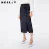 NEELLY纳俪2024秋商场同款新中式印花包臀半身裙女新款黑色长裙N24083E01147 商品缩略图0