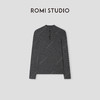 ROMI STUDIO“格雷高知”100%羊毛半开立领细坑条针织毛衫432TS299 商品缩略图0