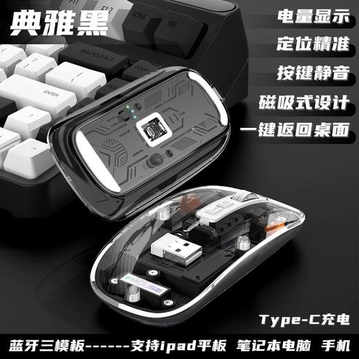 【三模无线蓝牙鼠标】适用手机ipad笔记本电脑 透明发光高颜值静音滑鼠标  商品图6
