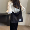 灯芯绒女包2024秋冬新款 大容量包包 手提包韩国简约单肩斜挎包 上课通勤托特包 商品缩略图2