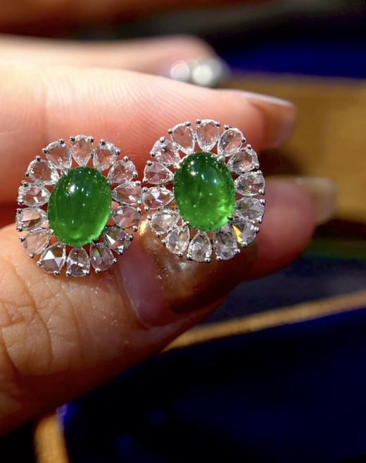 2.95ct 祖母绿耳钉 商品图0