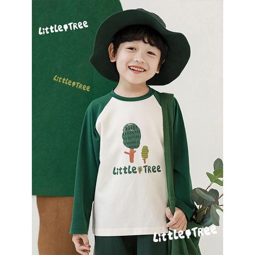 【男童数码印花清新套装】衬衫T恤明线外套春秋织带绣标裤子 商品图2