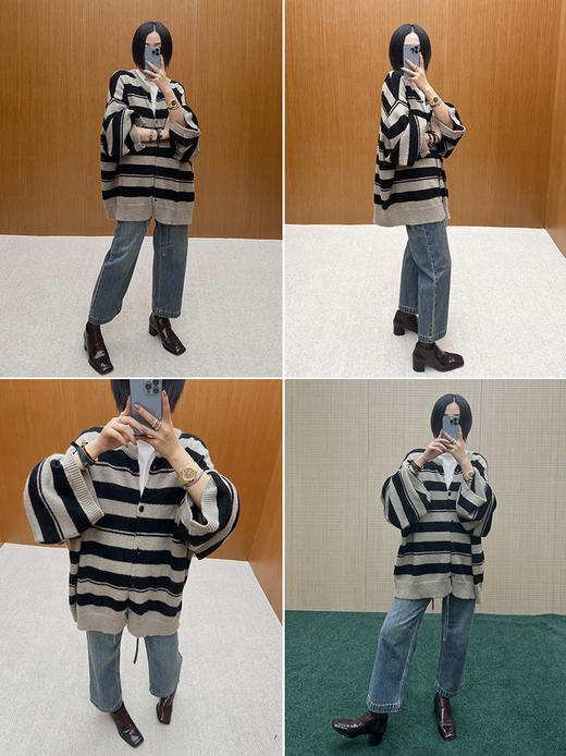 HIDEMI 多重水洗可拆卸腰带式阔腿九分裤牛仔裤 商品图3