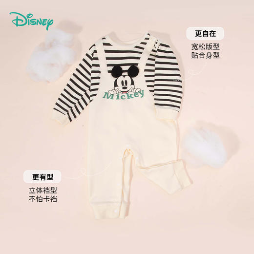 迪士尼婴儿衣服春秋季宝宝长袖新生儿连体衣秋装纯棉家居睡衣哈衣爬爬服ZD3DL009 商品图2