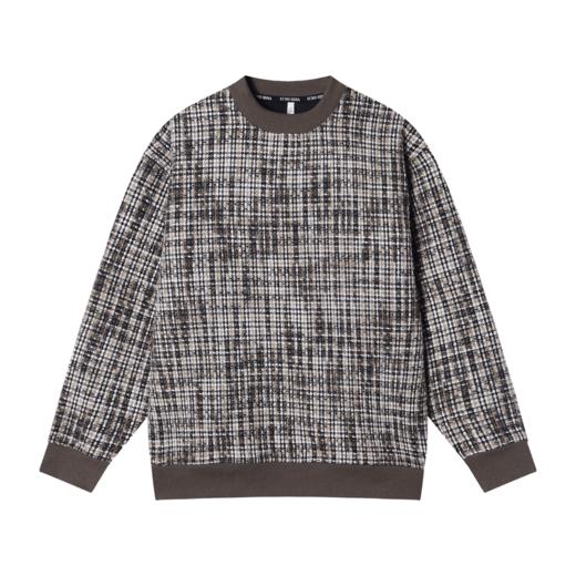 WY221秋季新款上衣潮流小香风格纹圆领卫衣百搭宽松 商品图1